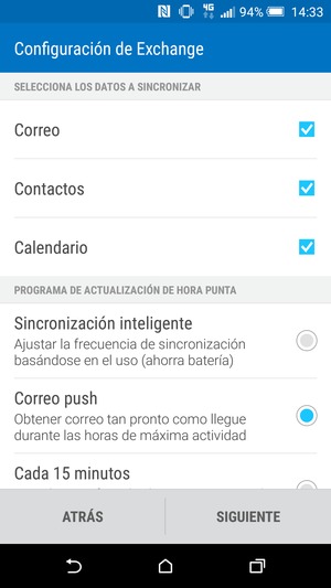 Seleccione SIGUIENTE