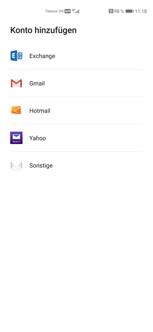 Wählen Sie Exchange
