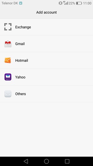 Select Gmail or Hotmail