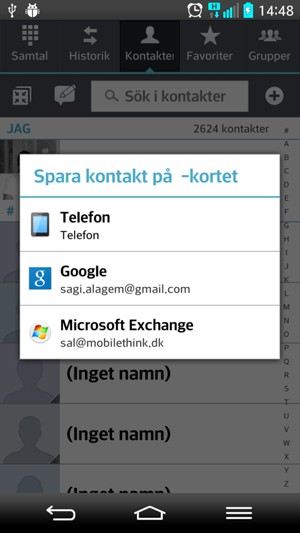 Tryck på ditt konto