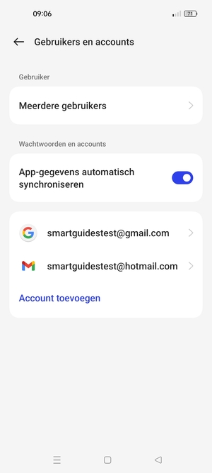 Selecteer uw Google-account