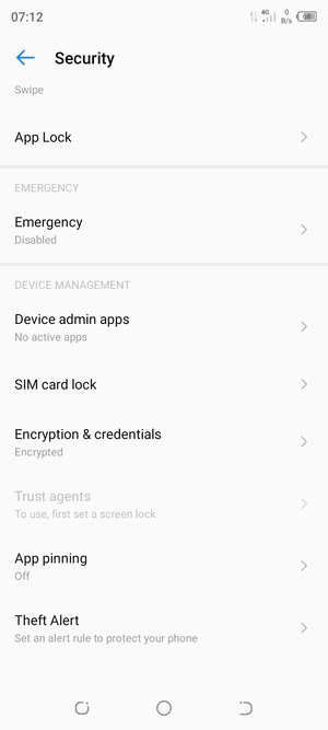 To change the PIN for the SIM card, return to the Security menu and scroll to and select SIM card lock