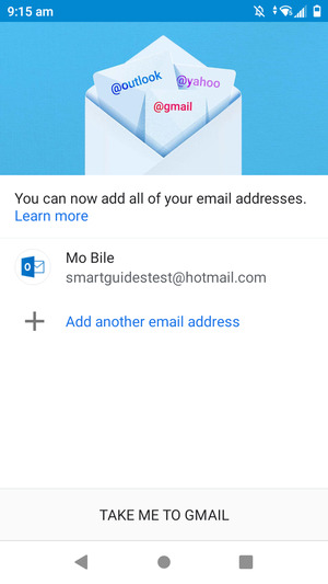 Select TAKE ME TO GMAIL