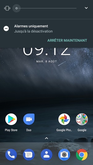 Appuyez une fois de plus pour passer en mode silencieux