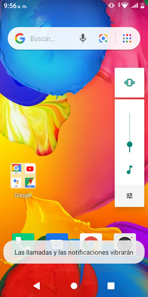Seleccione Vibración para cambiar al modo silencio
