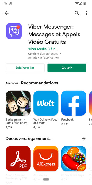 Sélectionnez Ouvrir