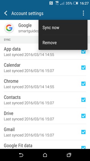 Select Sync now