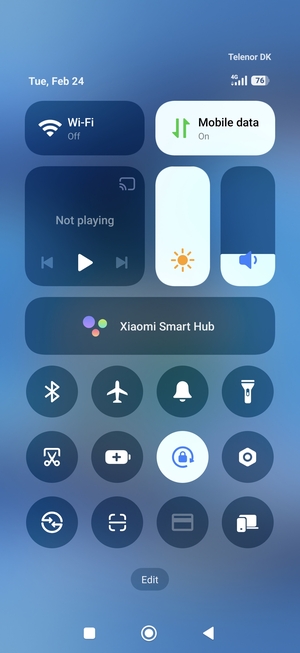 Adjust brightness to the required level