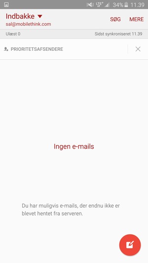 Din konto er klar til brug
