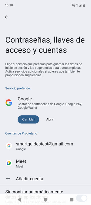 Seleccione su cuenta Google