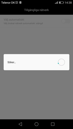 Vänta på att sökningen avslutas