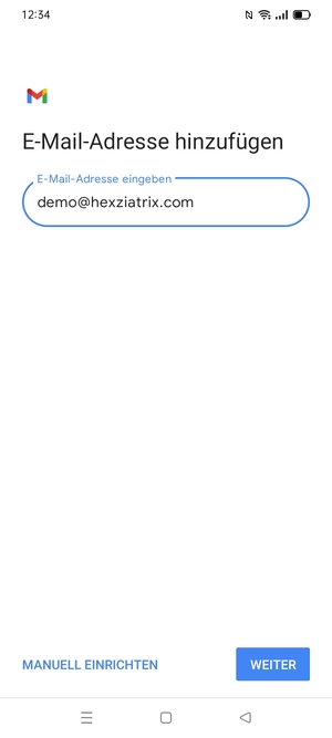 Geben Sie Ihre E-Mail-Adresse ein und wählen Sie WEITER