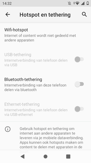 Selecteer Wifi-hotspot