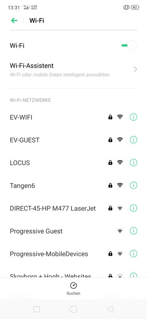 Wählen Sie das Wireless-Netzwerk, zu dem Sie eine Verbindung herstellen möchten