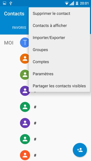 Sélectionnez Importer/Exporter