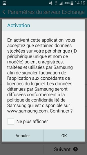 Sélectionnez OK