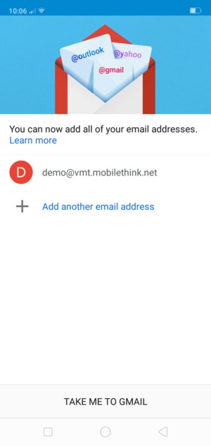 Select TAKE ME TO GMAIL