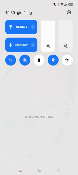 Scorri nuovamente verso il basso il menu in alto