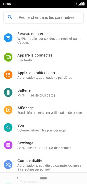Sélectionnez Réseau et Internet