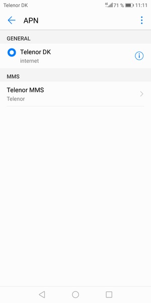 El teléfono ha sido configurado para MMS