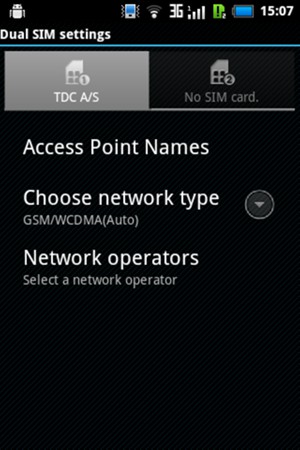 Select Choose network type