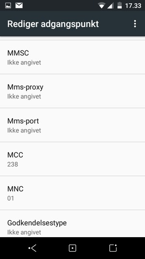 Vælg Menu-knappen