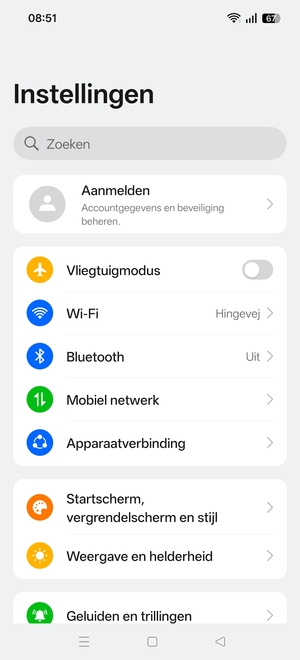Selecteer Mobiel netwerk