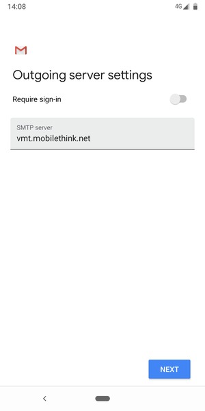 Turn off Require sign-in and select NEXT