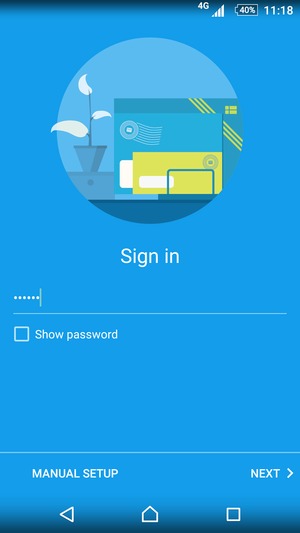 Enter your password and select MANUAL SETUP