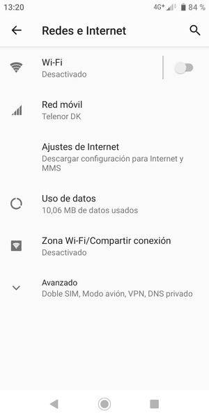 Seleccione Wi-Fi