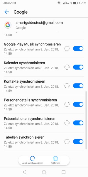 Ihre Kontakte von Google werden nun auf Ihrem Smartphone synchronisiert