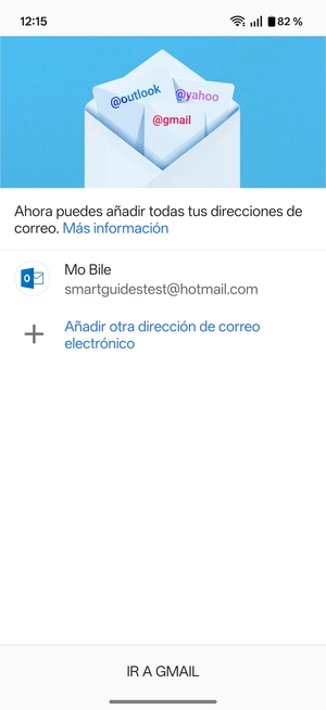 Seleccione IR A GMAIL