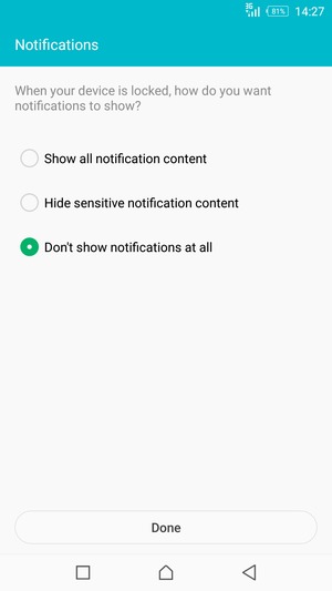 Select your preferred option and select Done