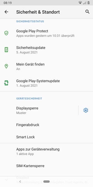 Ihr Handy ist jetzt mit einer Bildschirmsperre gesichert