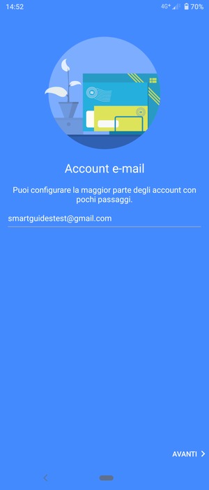 Inserisci il tuo indirizzo Hotmail e seleziona AVANTI