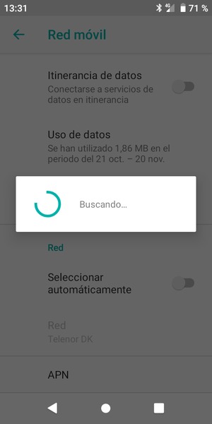 Espere a que la búsqueda termine