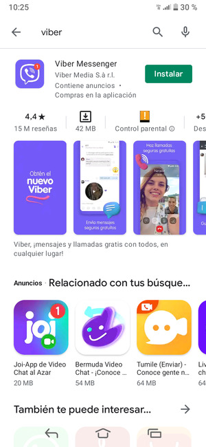 Seleccione la aplicación