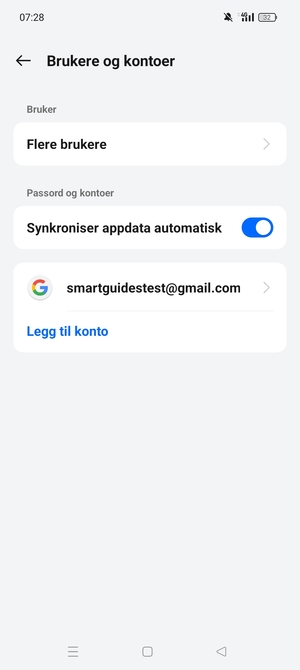 Velg din Google-konto