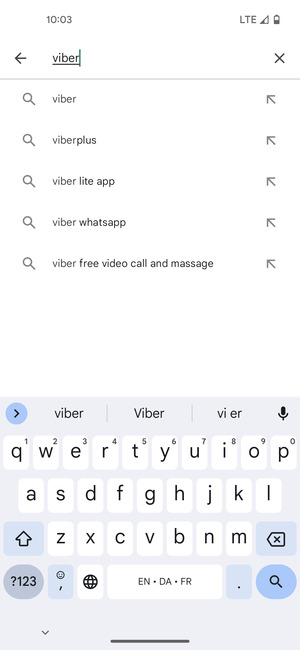 Enter the app name and select Search