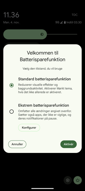Vælg Aktivér