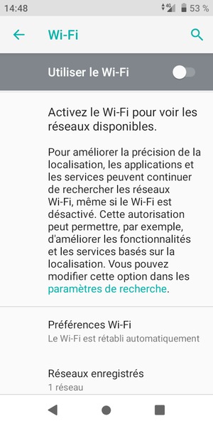 Activer le Wi-Fi
