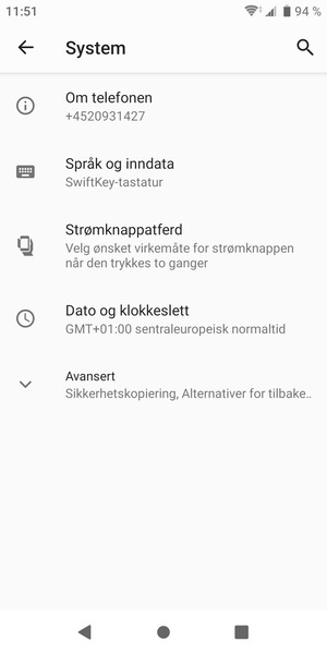 Velg Avansert
