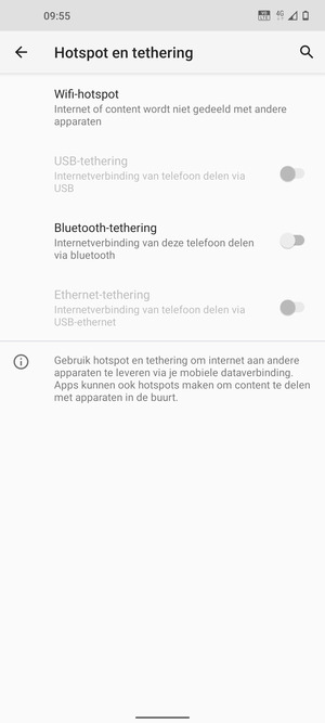 Selecteer Wifi-hotspot