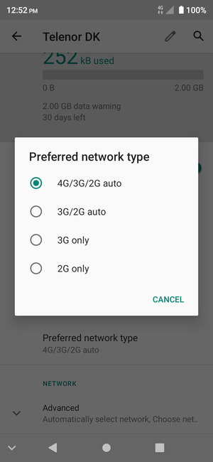 Select your preferred option