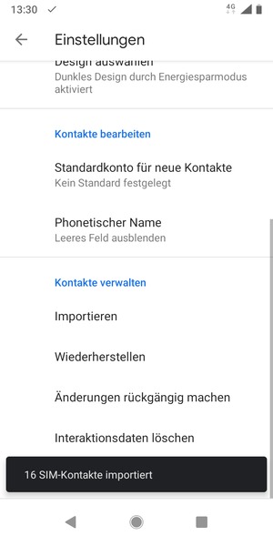 Ihre Kontakte werden in Ihrem Google Konto gespeichert und auf Ihrem Handy gespeichert, wenn Google das nächste Mal synchronisiert wird.