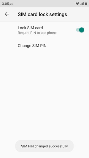 Your SIM PIN has been changed