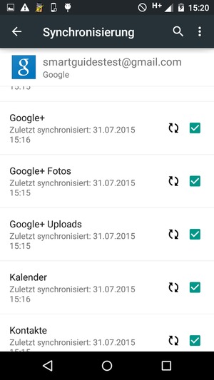 Ihre Kontakte von Google werden nun auf Ihr Handy synchronisiert