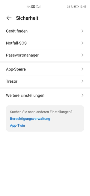 Wählen Sie Weitere Einstellungen