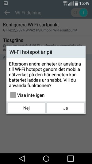 Välj Ja
