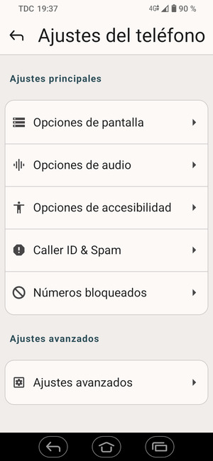 Seleccione Ajustes avanzados